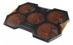 DELTACO GAMING Laptop-kjøler, 5x140mm vifter, 2x USB-A, svart/oransje DELTACO GAMING Laptop-kjøler, 5x140mm vifter, 2x USB-A, svart/oransje