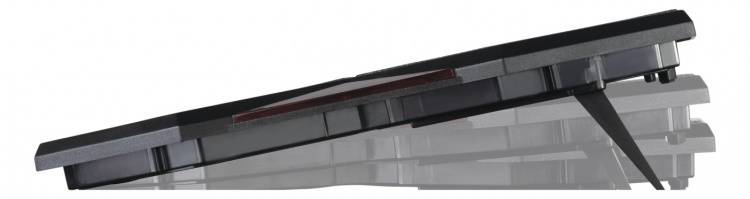 DELTACO GAMING Laptop-kjøler, 5x140mm vifter, 2x USB-A, svart/oransje DELTACO GAMING Laptop-kjøler, 5x140mm vifter, 2x USB-A, svart/oransje