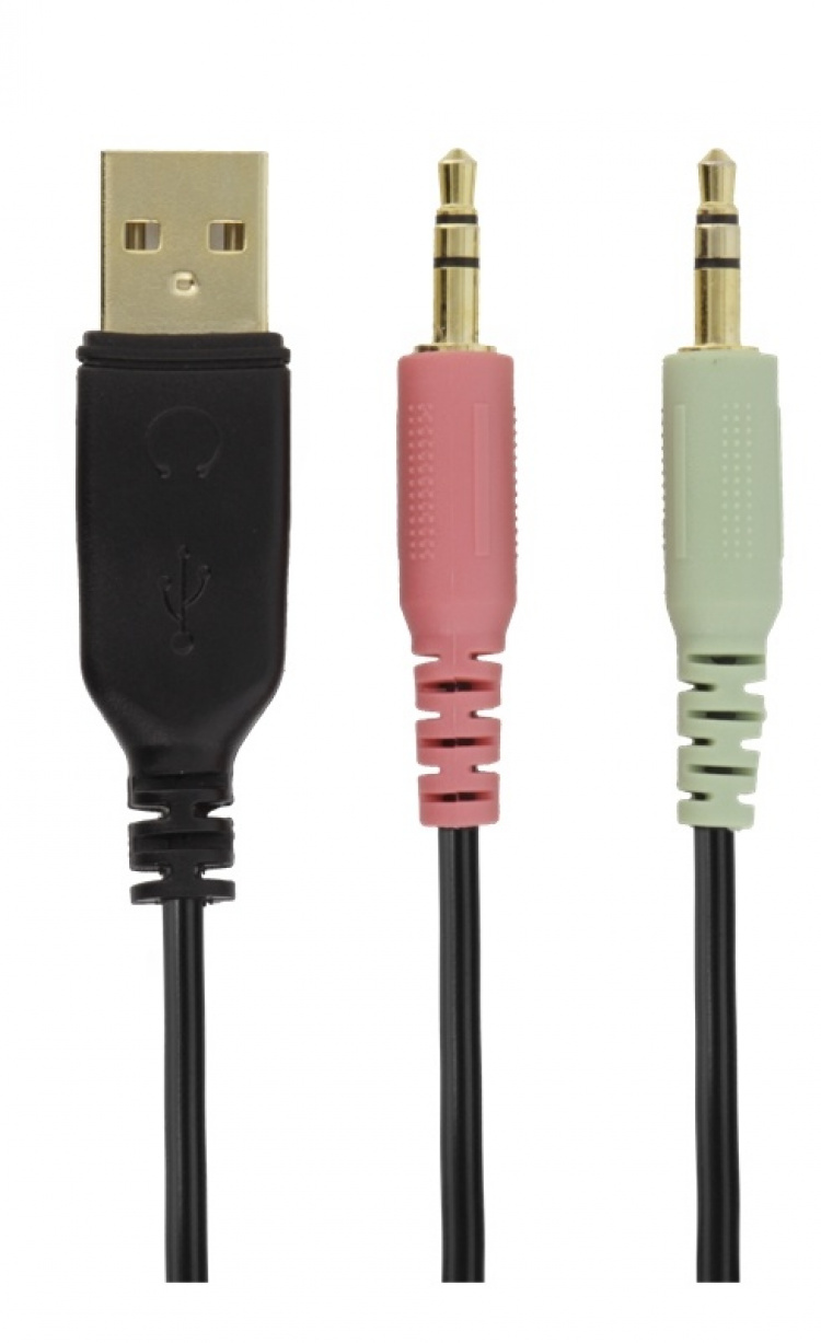 DELTACO GAMING stereohodesett, 2 x 3,5 mm, LED, 2 m kabel, svart DELTACO GAMING stereohodesett, 2 x 3,5 mm, LED, 2 m kabel, svart