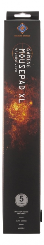 DELTACO GAMING musematte XL, 45x40cm, vaskbart stoff, svart