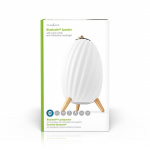 Nedis Bluetooth høyttaler med stemningslys | 6 timer | Ambiance Design | 90 W | Mono | RGB / Varm Hvit | IPX5 | Linkable | Grå / Hvit Nedis Bluetooth høyttaler med stemningslys | 6 timer | Ambiance Design | 90 W | Mono | RGB / Varm Hvit | IPX5 | Linkable | Grå / Hvit