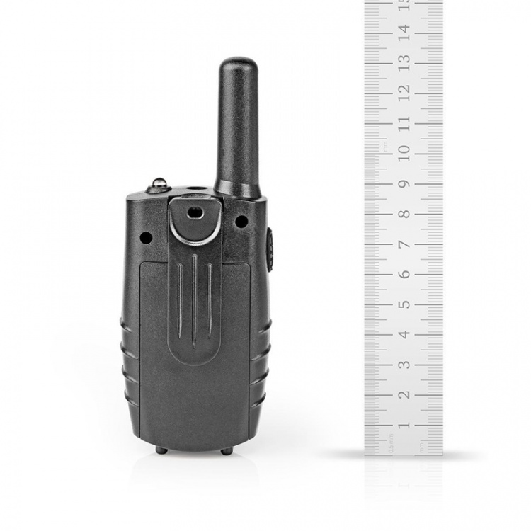 Nedis Walkie-Talkie Set | 2 håndsett | 8000 m | Antall frekvenskanaler: 8 | PTT / VOX | 150 min | Hodetelefonutgang | Sort