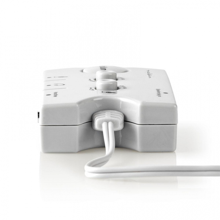 Nedis Audio switch | Inngang for lyd-/video-/datatilkoblinger: 2x 3.5 mm Male | Utgang for lyd-/video-/datatilkoblinger: 2.5 mm Female / 3x 3.5 mm Female | Funksjonskontroll: Manuell | Antall knapper: 3