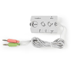 Nedis Audio switch | Inngang for lyd-/video-/datatilkoblinger: 2x 3.5 mm Male | Utgang for lyd-/video-/datatilkoblinger: 2.5 mm Female / 3x 3.5 mm Female | Funksjonskontroll: Manuell | Antall knapper: 3
