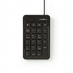 Nedis Wired Keyboard | USB-A | Kontor | Single-Handed | numerisk | Antall VHF kanaler