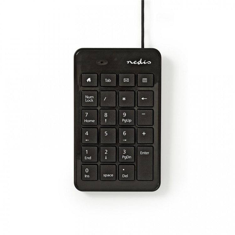 Nedis Wired Keyboard | USB-A | Kontor | Single-Handed | numerisk | Antall VHF kanaler