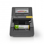 Nedis Battery Tester | 9V - AA - AAA - Button Cell - C - D | Sort