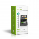 Nedis Battery Tester | 9V - AA - AAA - Button Cell - C - D | Sort