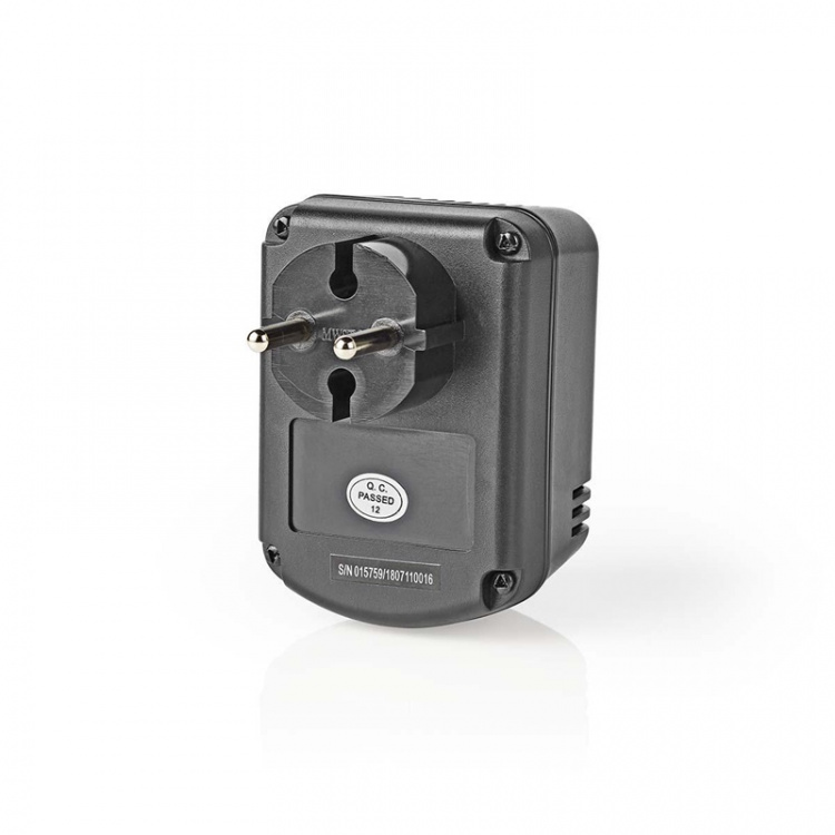 Nedis Strøm Converter | Nettstrøm drevet | 230 V AC 50 Hz | 30 W | Jordet kontakt | Sort