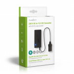 Nedis Strøm Converter | Nettstrøm drevet | 230 V AC 50 Hz | 12 V DC | 60 W | Jordet kontakt | Sort