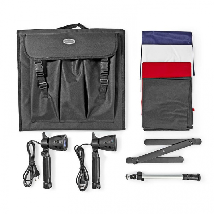 Nedis Photo Studio Kit | 400 lm | Brettbar | Bakgrunner inkludert | Reiseveske inkludert | Sort Nedis Photo Studio Kit | 400 lm | Brettbar | Bakgrunner inkludert | Reiseveske inkludert | Sort