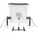 Nedis Photo Studio Kit | 400 lm | Brettbar | Bakgrunner inkludert | Reiseveske inkludert | Sort Nedis Photo Studio Kit | 400 lm | Brettbar | Bakgrunner inkludert | Reiseveske inkludert | Sort