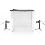 Nedis Photo Studio Kit | 400 lm | Brettbar | Bakgrunner inkludert | Reiseveske inkludert | Sort Nedis Photo Studio Kit | 400 lm | Brettbar | Bakgrunner inkludert | Reiseveske inkludert | Sort