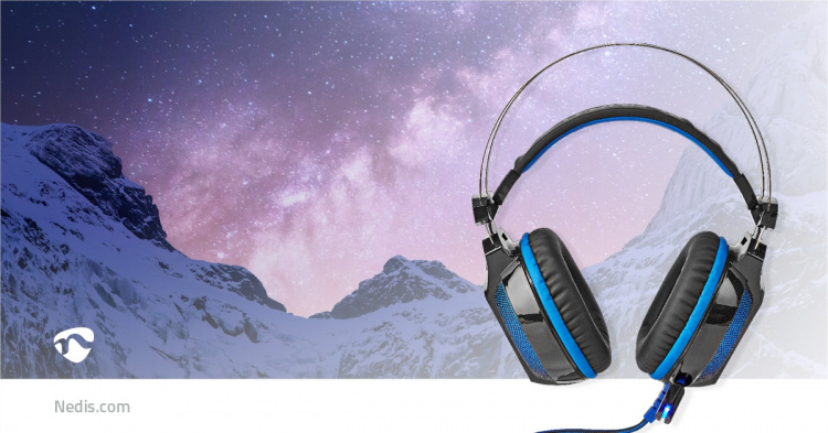 Nedis Gaming Headset | Over-Ear | Surround | USB Type-A | Bøyelig & Uttrekkbar Mikrofon | 2.10 m | Normal Lighting Nedis Gaming Headset | Over-Ear | Surround | USB Type-A | Bøyelig & Uttrekkbar Mikrofon | 2.10 m | Normal Lighting