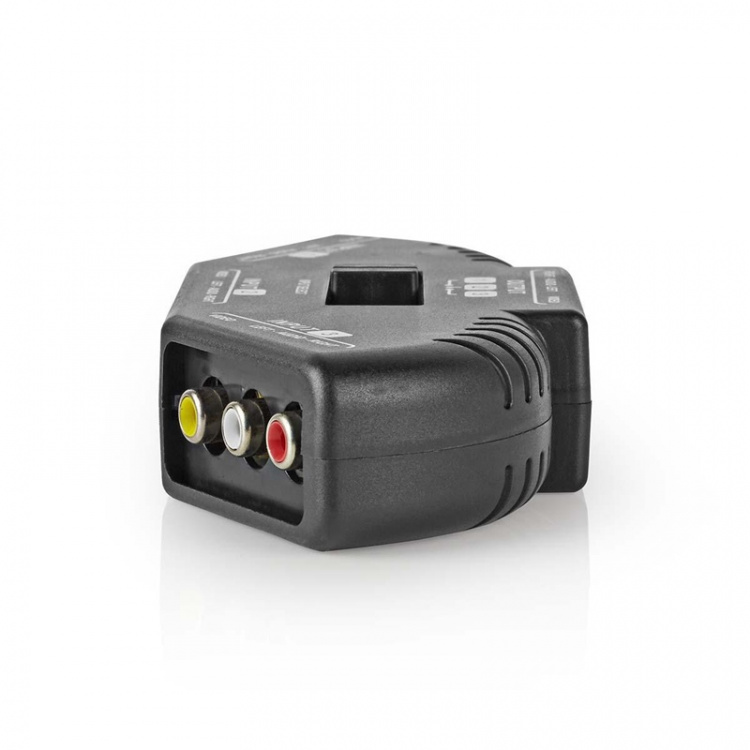 Nedis Composite Video Switch | 3-Port port(s) | Inngang for lyd-/video-/datatilkoblinger: 3x Composite Video (RWY) | Utgang for lyd-/video-/datatilkoblinger: 1x Composite Video (RWY) | 1024x576 | ABS | Sort