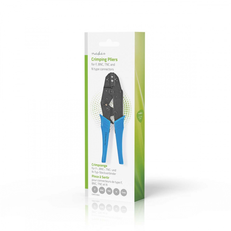 Nedis Crimp pliers | BNC / F / RG58 / RG59 | Plier | Metall / PVC | Blå / Sort