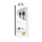 Nedis USB-kabel | USB 2.0 | USB-A Han | USB-C™ Hann | 60 W | 480 Mbps | Gull belagt | 1.00 m | Rund | PVC | Antrasitt | Vindus boks