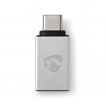 Nedis USB-C™ Adapter | USB 3.2 Gen 1 | USB-C™ Hann | USB-A Hun | 5 Gbps | Rund | Nikkel belagt | Sølv | Deksel Vindusboks Nedis USB-C™ Adapter | USB 3.2 Gen 1 | USB-C™ Hann | USB-A Hun | 5 Gbps | Rund | Nikkel belagt | Sølv | Deksel Vindusboks