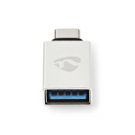 Nedis USB-C™ Adapter | USB 3.2 Gen 1 | USB-C™ Hann | USB-A Hun | 5 Gbps | Rund | Nikkel belagt | Sølv | Deksel Vindusboks Nedis USB-C™ Adapter | USB 3.2 Gen 1 | USB-C™ Hann | USB-A Hun | 5 Gbps | Rund | Nikkel belagt | Sølv | Deksel Vindusboks