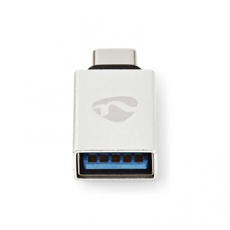 Nedis USB-C™ Adapter | USB 3.2 Gen 1 | USB-C™ Hann | USB-A Hun | 5 Gbps | Rund | Nikkel belagt | Sølv | Deksel Vindusboks Nedis USB-C™ Adapter | USB 3.2 Gen 1 | USB-C™ Hann | USB-A Hun | 5 Gbps | Rund | Nikkel belagt | Sølv | Deksel Vindusboks