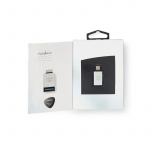 Nedis USB-C™ Adapter | USB 3.2 Gen 1 | USB-C™ Hann | USB-A Hun | 5 Gbps | Rund | Nikkel belagt | Sølv | Deksel Vindusboks Nedis USB-C™ Adapter | USB 3.2 Gen 1 | USB-C™ Hann | USB-A Hun | 5 Gbps | Rund | Nikkel belagt | Sølv | Deksel Vindusboks