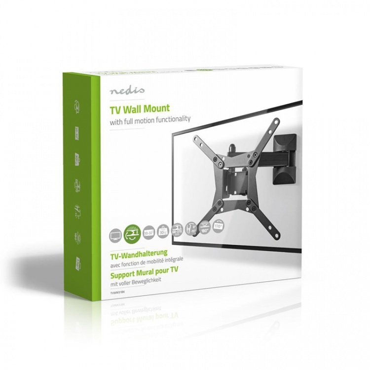 Nedis Full Motion TV Veggfeste | 10 - 32  Nedis Full Motion TV Veggfeste | 10 - 32