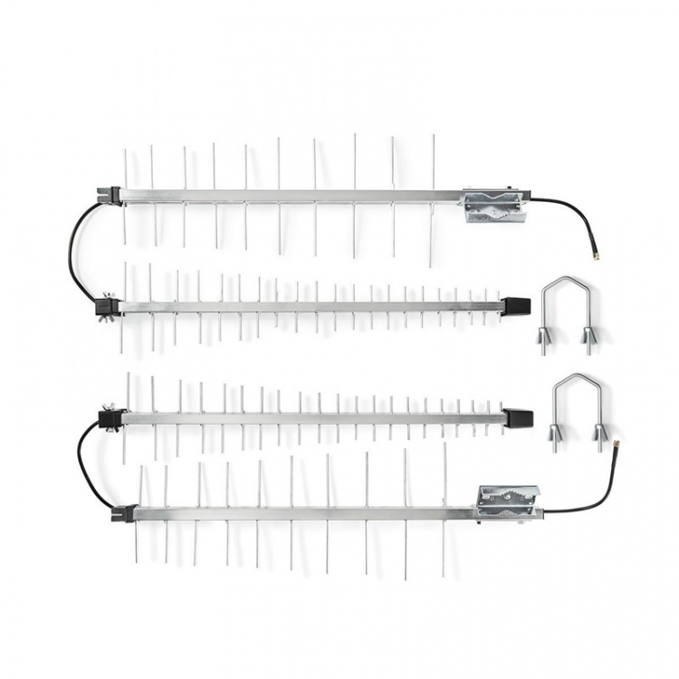Nedis 4G / 3G Antenne | 5G | Utendørs | 698 - 3800 MHz | Forsterkning: 15 dB | 0.30 m | Sølv