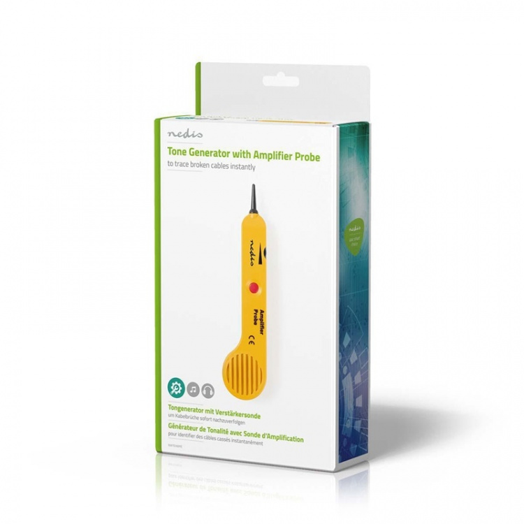 Nedis PC and Multimedia cable tester | Tonegenerator | LED-indikator | Hodetelefontilkobling | Batteri drevet Nedis PC and Multimedia cable tester | Tonegenerator | LED-indikator | Hodetelefontilkobling | Batteri drevet