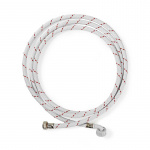 Nedis Nylon Inlet Hose | 1/2\'\' | 3/4\'\' | 10 Bar | 90 °C | 2.50 m | Bruksområde: Rett / Vaskemaskin | Nylon | Hvit / Rød