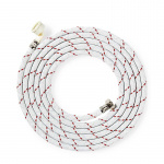 Nedis Nylon Inlet Hose | 1/2\'\' | 3/4\'\' | 10 Bar | 90 °C | 4.00 m | Bruksområde: Rett / Vaskemaskin | Nylon | Hvit / Rød