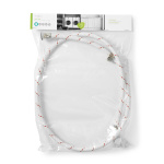 Nedis Nylon Inlet Hose | 3/4\'\' | 3/4\'\' | 10 Bar | 1.50 m | Bruksområde: Rett / Vaskemaskin | Nylon | Hvit / Rød