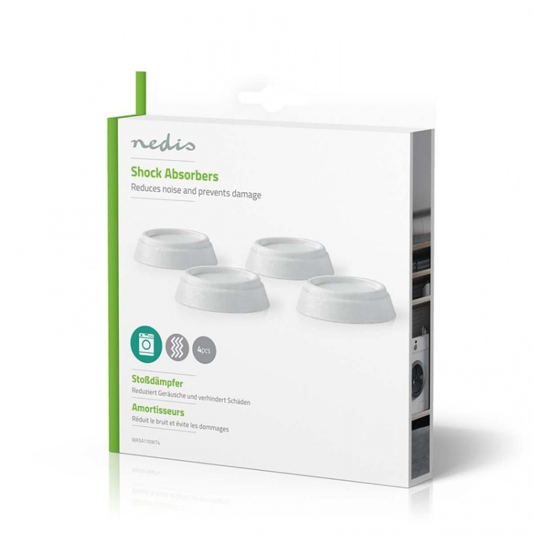 Nedis Anti vibrasjonsdempere | Egnet for: Universell | 4 stk. | Hvit | Plast