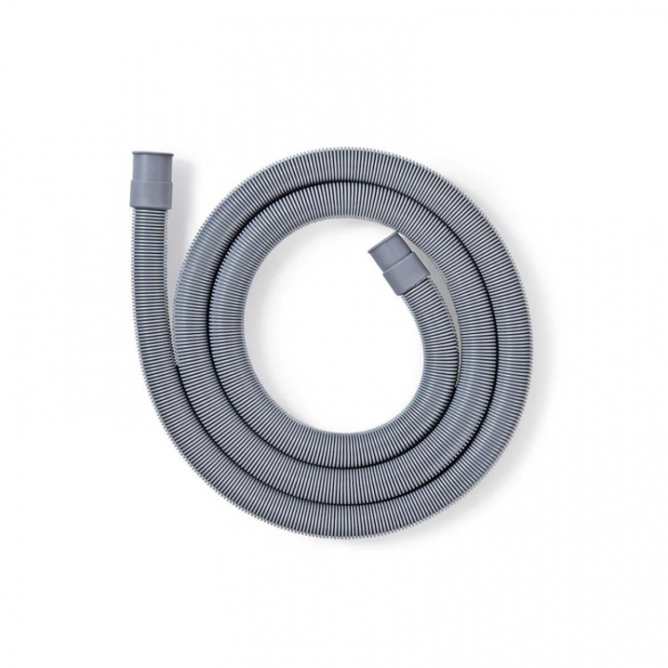 Nedis Outlet Hose | 21 mm | 19 mm | 1.5 Bar | 90 °C | 1.80 m | Bruksområde: Dish / Washing Machine | Grå