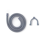 Nedis Outlet Hose | 21 mm | 19 mm | 1.5 Bar | 90 °C | 1.80 m | Bruksområde: Dish / Washing Machine | Grå