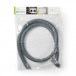Nedis Outlet Hose | 21 mm | 19 mm | 1.5 Bar | 90 °C | 2.50 m | Bruksområde: Rett / Vaskemaskin | Grå