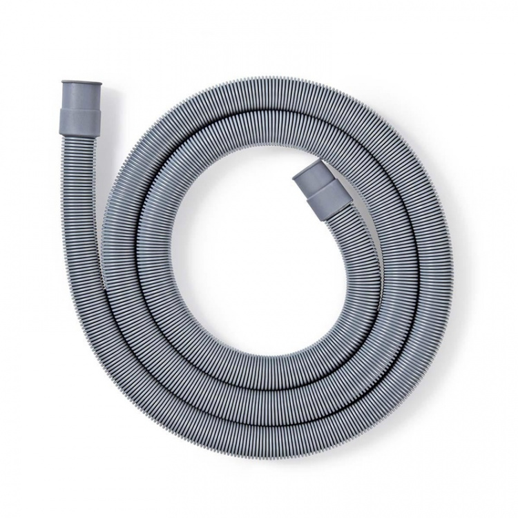 Nedis Outlet Hose | 21 mm | 19 mm | 1.5 Bar | 90 °C | 3.00 m | Bruksområde: Rett / Vaskemaskin | Grå