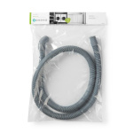 Nedis Outlet Hose | 22 mm | 19 mm | 0.5 Bar | 60 °C | 1.50 m | Bruksområde: Rett / Vaskemaskin | Grå