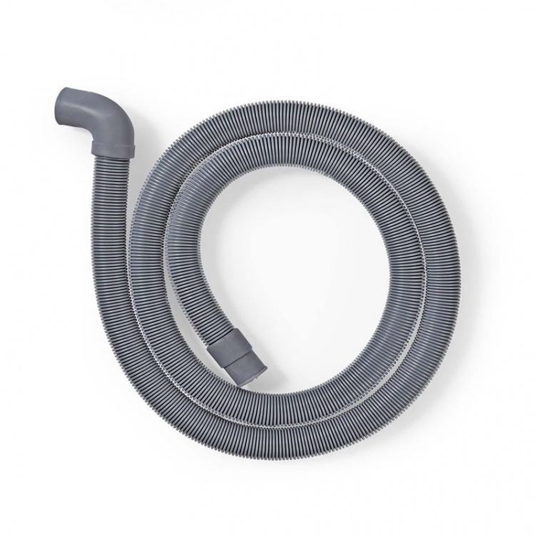 Nedis Outlet Hose | 22 mm | 19 mm | 0.5 Bar | 60 °C | 2.00 m | Bruksområde: Rett / Vaskemaskin | Grå