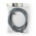 Nedis Outlet Hose | 22 mm | 19 mm | 0.5 Bar | 60 °C | 2.00 m | Bruksområde: Rett / Vaskemaskin | Grå