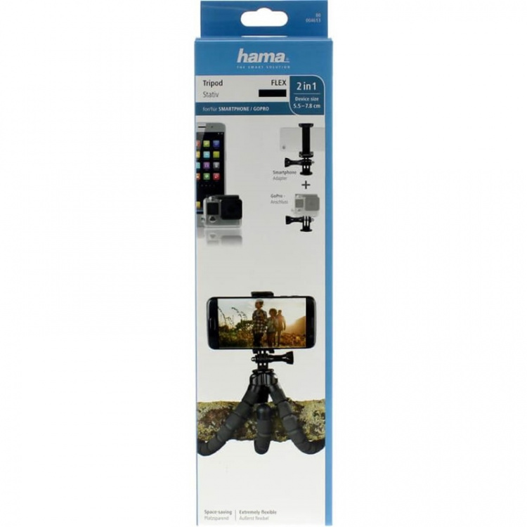 Hama Bordstativ Flex Smartphone & GoPro 26cm Svart Hama Bordstativ Flex Smartphone & GoPro 26cm Svart