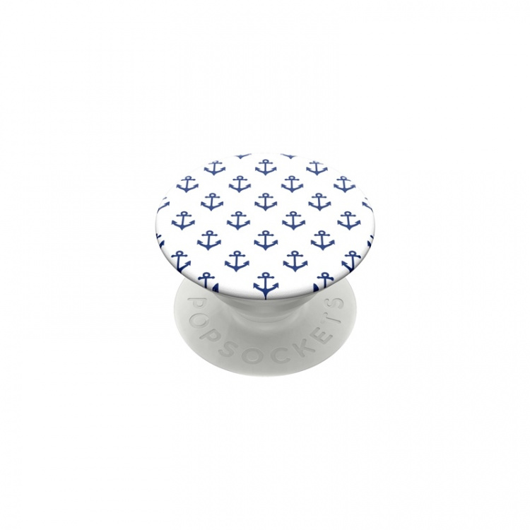 PopSockets Anchors Away White Avtagbart Grip med stativfunksjon