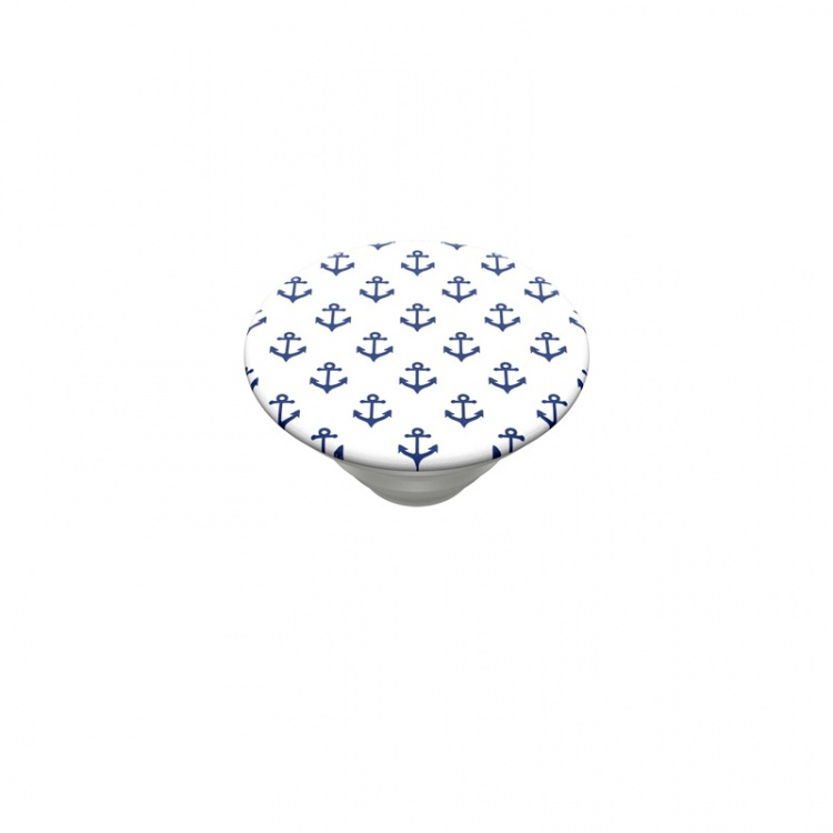 PopSockets Anchors Away White Avtagbart Grip med stativfunksjon