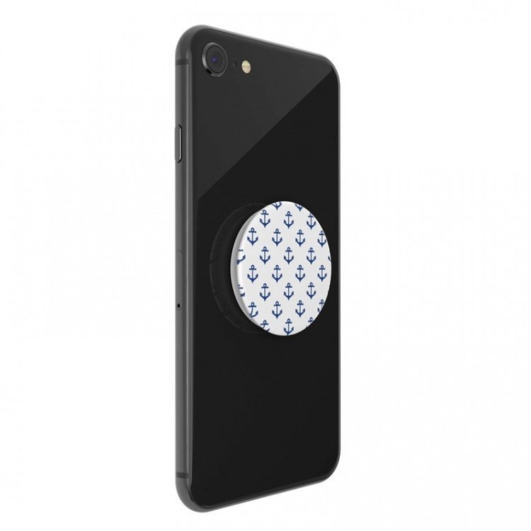 PopSockets Anchors Away White Avtagbart Grip med stativfunksjon