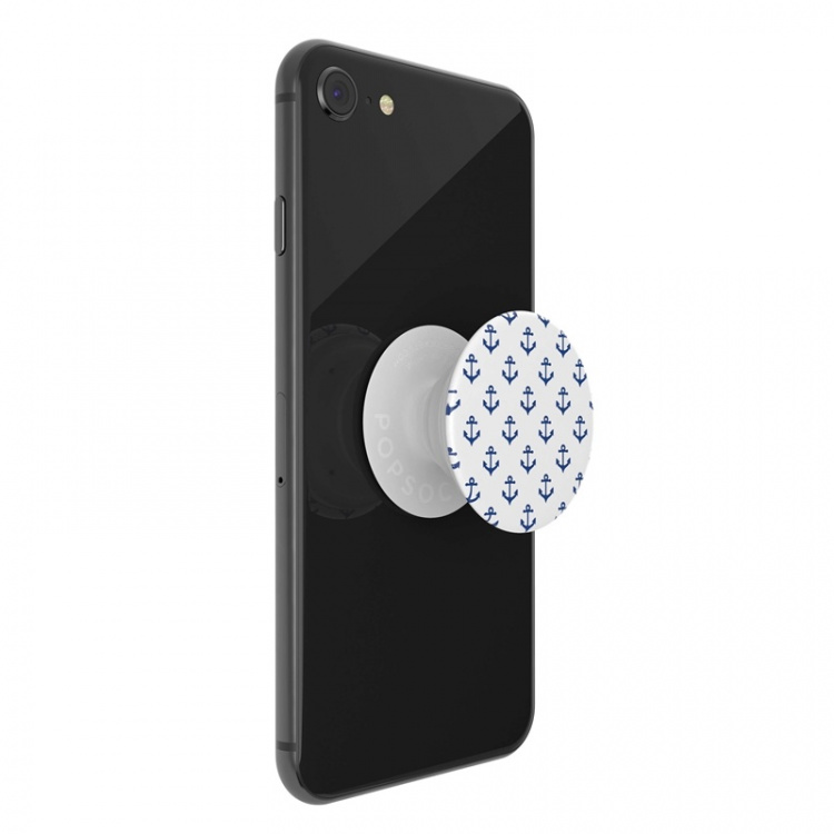 PopSockets Anchors Away White Avtagbart Grip med stativfunksjon