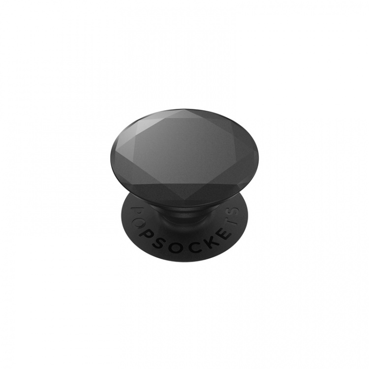 POPSOCKETS Metallic Diamond Black Avtagbart Grip med stativfunksjon Premium