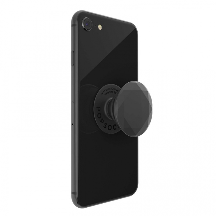 POPSOCKETS Metallic Diamond Black Avtagbart Grip med stativfunksjon Premium