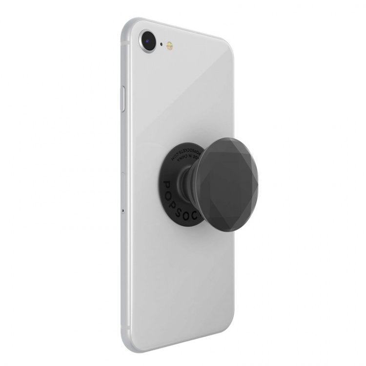 POPSOCKETS Metallic Diamond Black Avtagbart Grip med stativfunksjon Premium