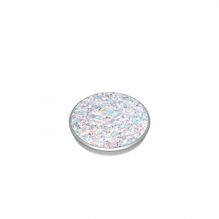 PopSockets Sparkle Snow White Avtagbart Grip med stativfunksjon Premium