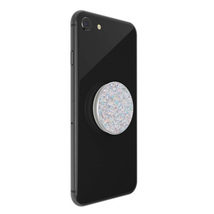 PopSockets Sparkle Snow White Avtagbart Grip med stativfunksjon Premium