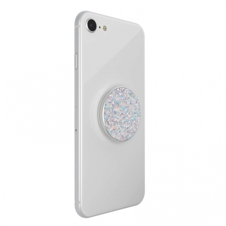 PopSockets Sparkle Snow White Avtagbart Grip med stativfunksjon Premium